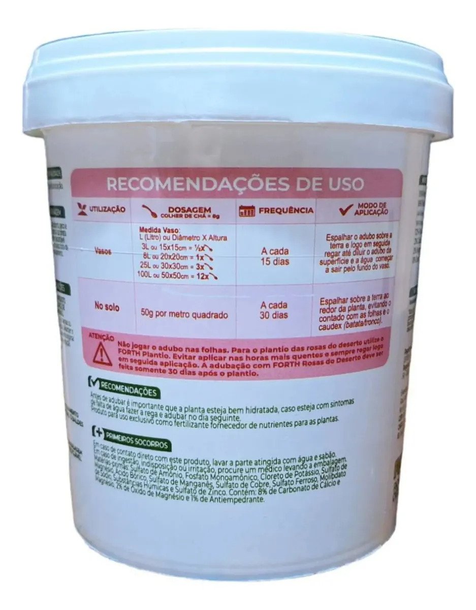 Fertilizante Forth Rosa Do Deserto Floração 400g Npk+9 Nutrientes - Imagem 4