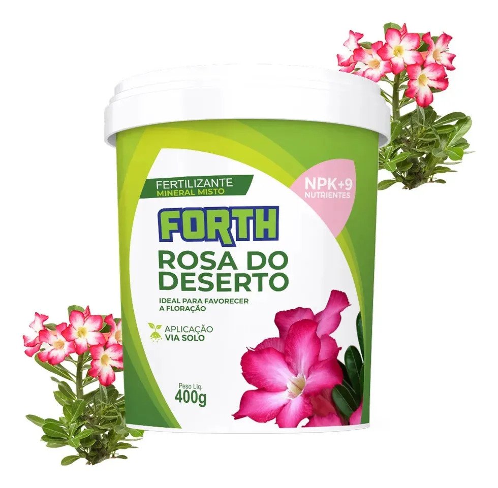 Fertilizante Forth Rosa Do Deserto Floração 400g Npk+9 Nutrientes - Imagem 5