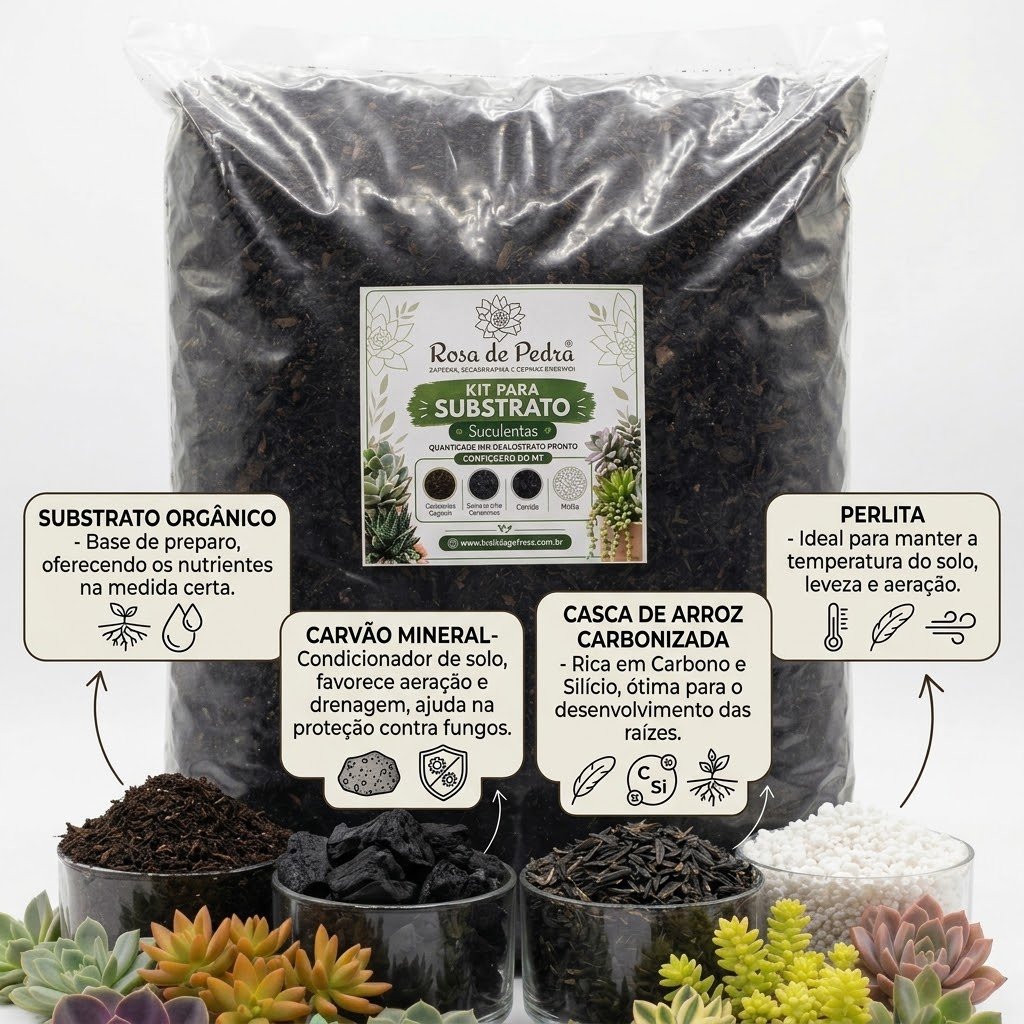 Kit Substrato Completo para Suculentas Premium 5Kg - Imagem 2
